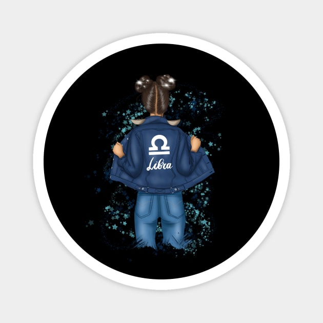 Libra Zodiac Girl Birthday Magnet by The WYLD Tribe